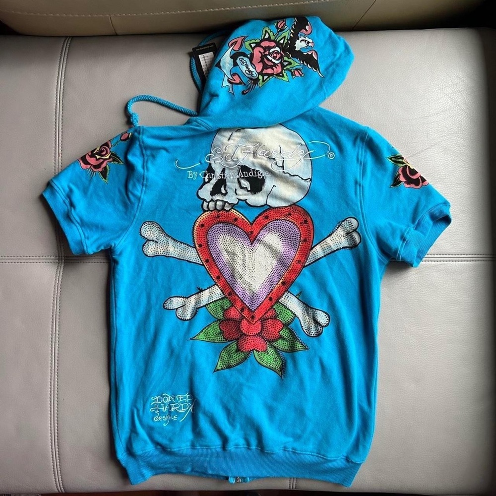 Baby Blue Ed Hardy Jacket